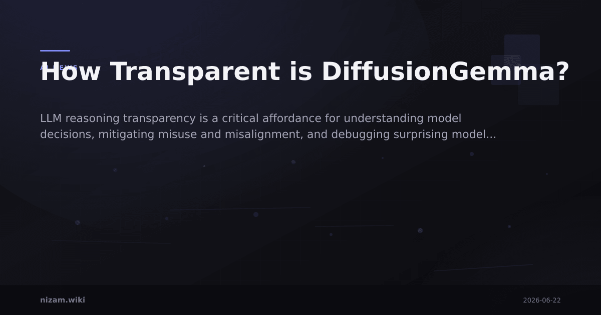 How Transparent is DiffusionGemma?