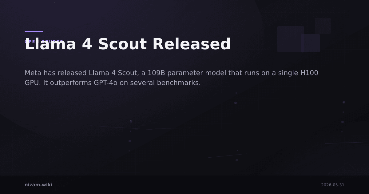 Llama 4 Scout Released