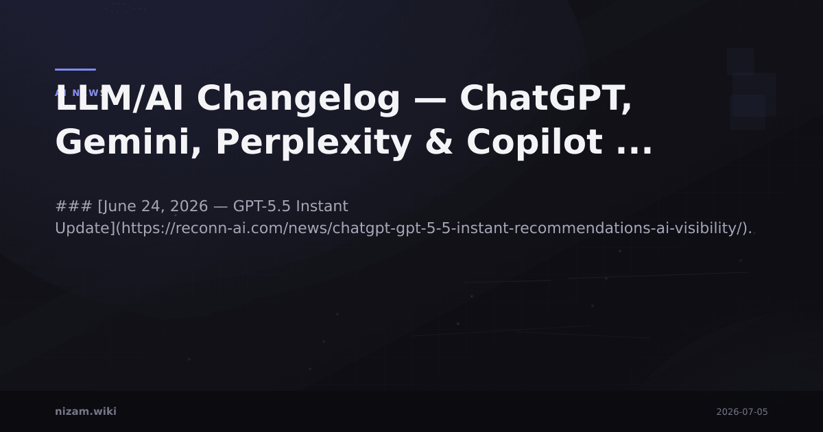 LLM/AI Changelog — ChatGPT, Gemini, Perplexity & Copilot ...