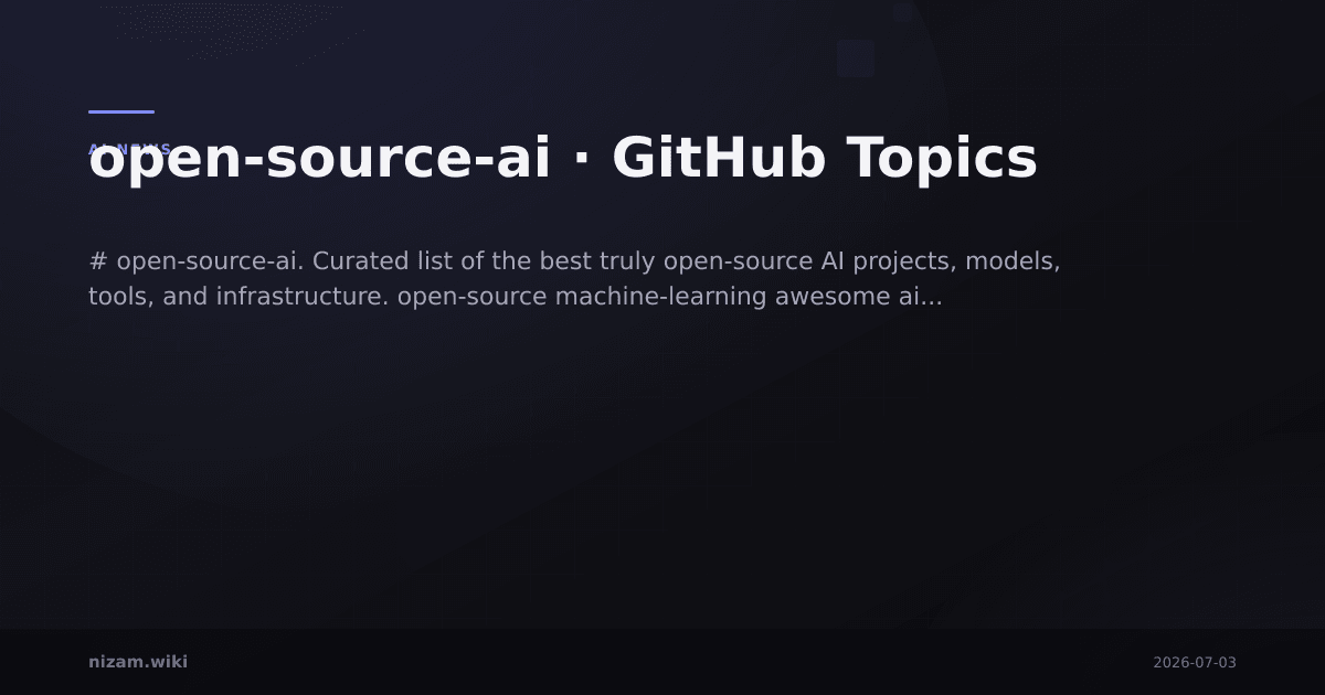 open-source-ai · GitHub Topics