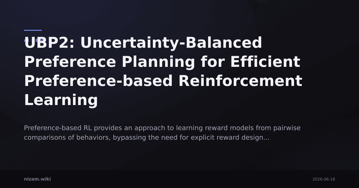 UBP2: Uncertainty-Balanced Preference Planning for Efficient Preference-based Reinforcement Learning